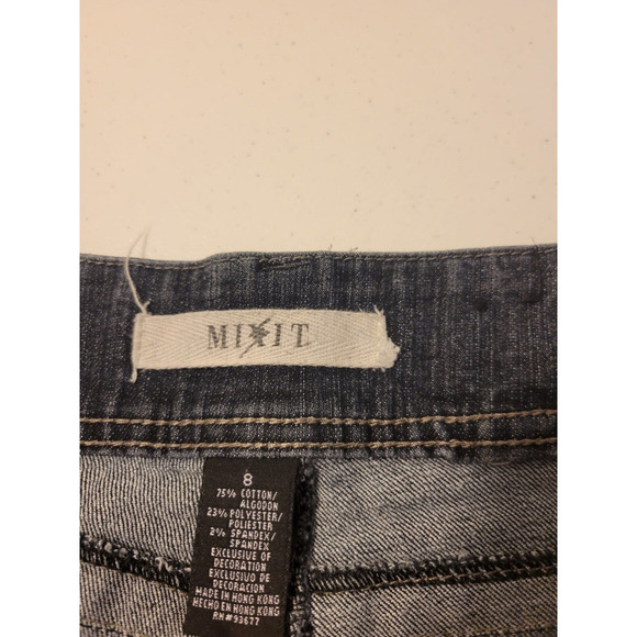 Mixit Blue Denim Curvy Mid Rise Bootcut Dark Wash Casual Jeans Women's Size 8 - Picture 3 of 7